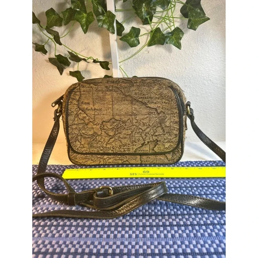 Patricia Nash Chambery Map Jacquard Crossbody Bag with textured tapestry pattern